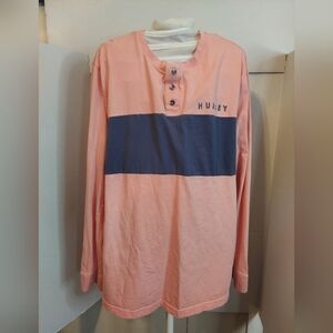 Hurley Long Sleeve Crewneck Stripe    Size Extra Large